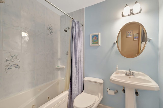 14109 Leeward Way, Palm Beach Gardens, FL 33410 - bathroom featuring toilet and a combined bath / shower with jetted tub