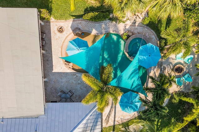 1560 SW 16th St, Boca Raton, FL 33486 - bird's eye view of a pool area