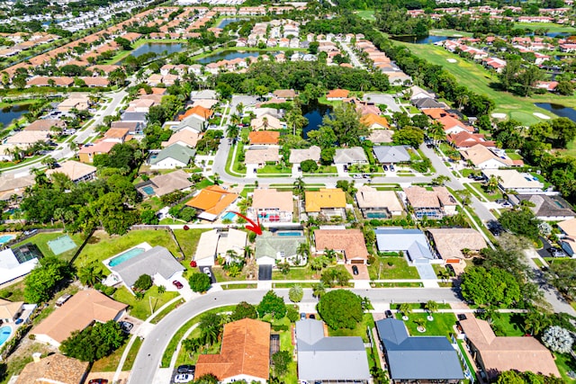 21212 Escondido Way, Boca Raton, FL 33433 - aerial overview of property's location with nearby suburban area, a large body of water, and a local golf course