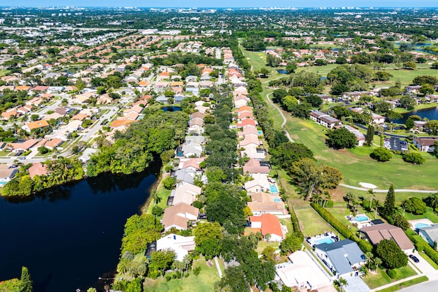 21212 Escondido Way, Boca Raton, FL 33433 - aerial view of property and surrounding area featuring a large body of water, nearby suburban area, and a local golf course