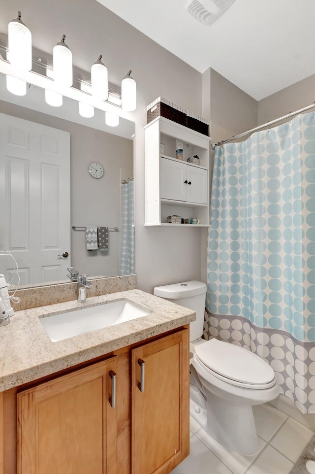 609 Amador Ln Unit 4, West Palm Beach, FL 33401 - full bath with vanity, toilet, tile patterned flooring, and a shower with curtain