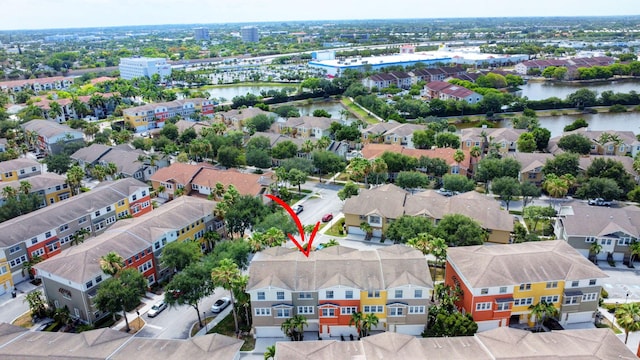 609 Amador Ln Unit 4, West Palm Beach, FL 33401 - aerial perspective of suburban area with a large body of water