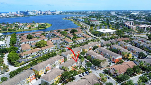609 Amador Ln Unit 4, West Palm Beach, FL 33401 - aerial overview of property's location featuring a nearby body of water and nearby urban area