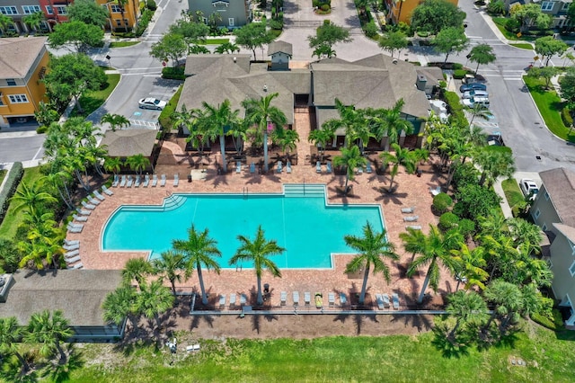 609 Amador Ln Unit 4, West Palm Beach, FL 33401 - aerial view of residential area with a pool