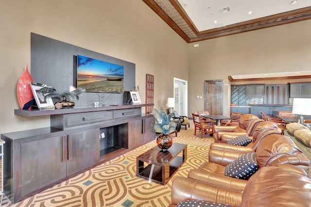 609 Amador Ln Unit 4, West Palm Beach, FL 33401 - living room featuring a towering ceiling