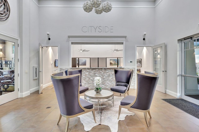 609 Amador Ln Unit 4, West Palm Beach, FL 33401 - building lobby featuring a towering ceiling