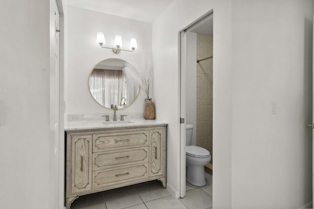 116 Sherwood Cir Unit 7A, Jupiter, FL 33458 - bathroom with tile patterned flooring, vanity, and toilet