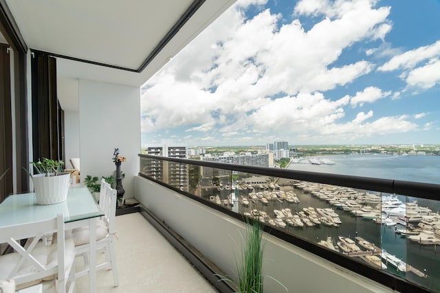 100 Lakeshore Dr Unit 1954, North Palm Beach, FL 33408 - balcony with a water view, view of marina, and a city view
