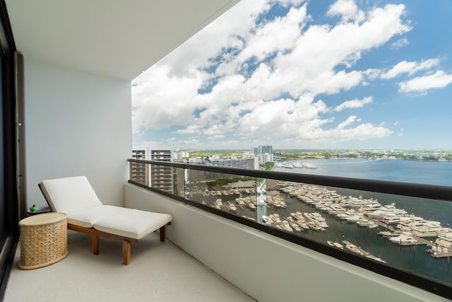 100 Lakeshore Dr Unit 1954, North Palm Beach, FL 33408 - balcony featuring a water view, view of marina, and a view of city