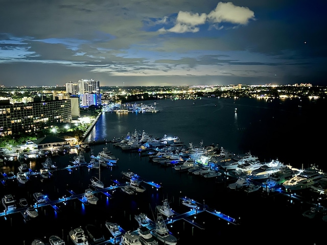 100 Lakeshore Dr Unit 1954, North Palm Beach, FL 33408 - water view featuring numerous boat docks and nearby urban area