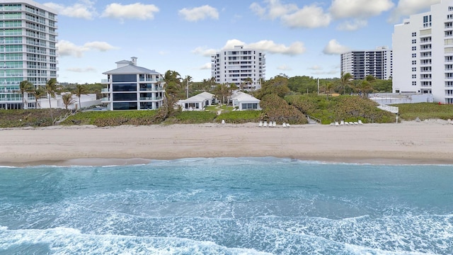 3421 S Ocean Blvd Unit 1, Highland Beach, FL 33487 - view of swimming pool featuring view of water and beach