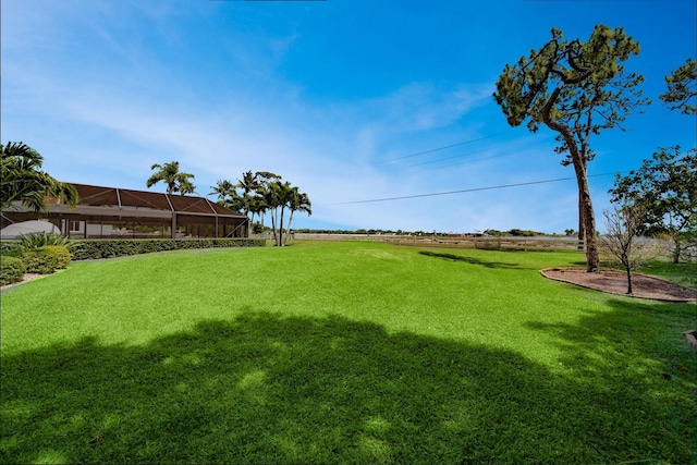 view of grassy yard