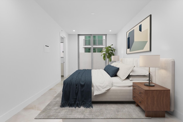 475 E Royal Palm Rd Unit 205, Boca Raton, FL 33432 - bedroom featuring baseboards and recessed lighting