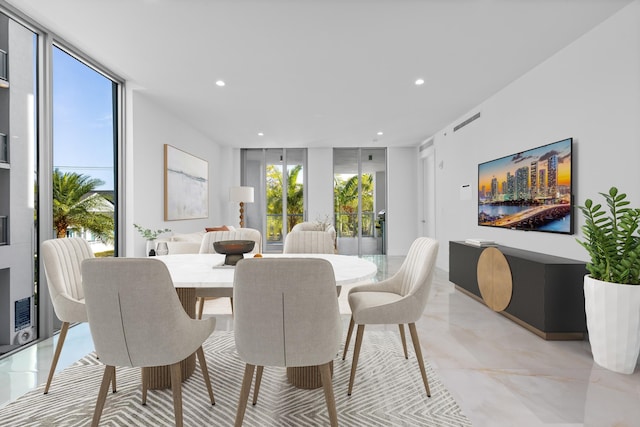 475 E Royal Palm Rd Unit 205, Boca Raton, FL 33432 - dining room featuring healthy amount of natural light and recessed lighting