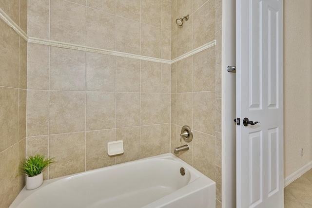 full bathroom with bathing tub / shower combination