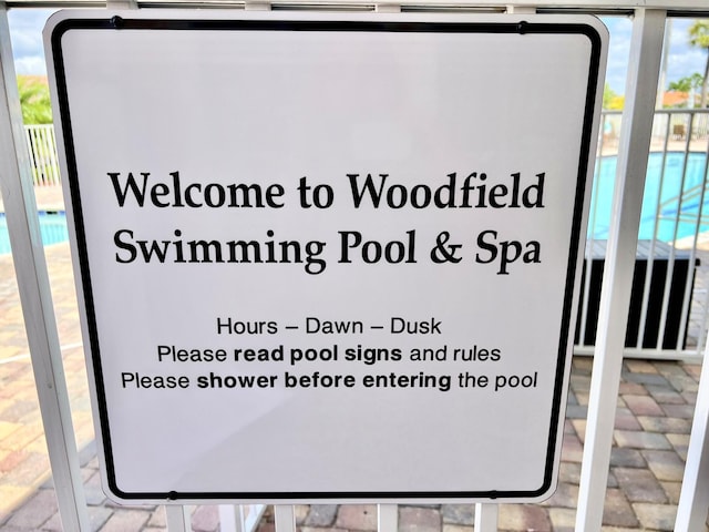 detailed view of a swimming pool