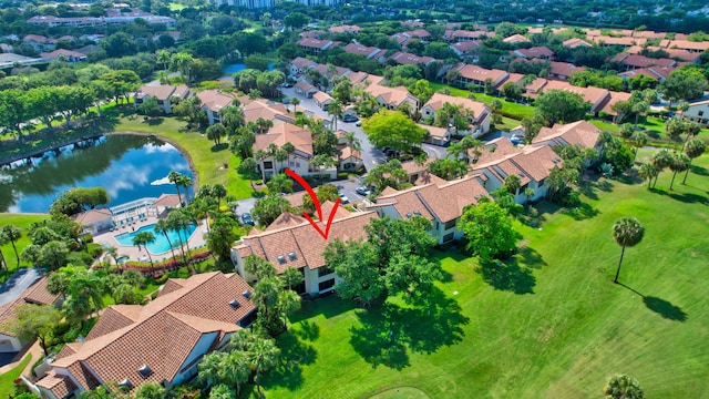 7884 Seville Pl Unit 1301, Boca Raton, FL 33433 - aerial view of residential area with a large body of water and a pool area