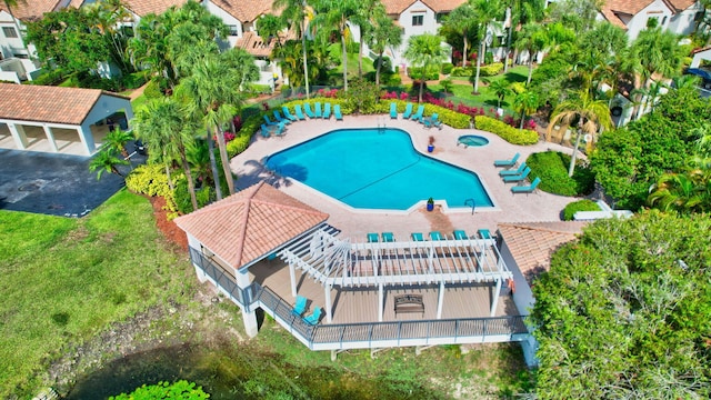 7884 Seville Pl Unit 1301, Boca Raton, FL 33433 - community pool with a pergola and a patio