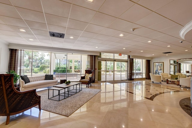 2121 N Ocean Blvd Unit 1203W, Boca Raton, FL 33431 - common area featuring a paneled ceiling