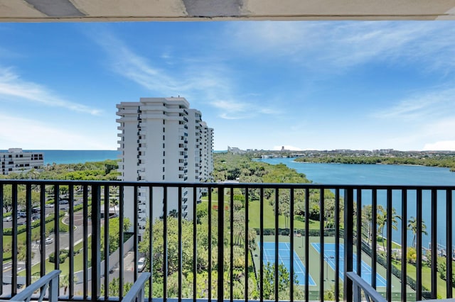 2121 N Ocean Blvd Unit 1203W, Boca Raton, FL 33431 - balcony featuring a water view