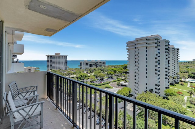 2121 N Ocean Blvd Unit 1203W, Boca Raton, FL 33431 - balcony featuring a water view
