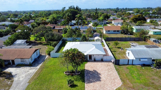 aerial view of residential area