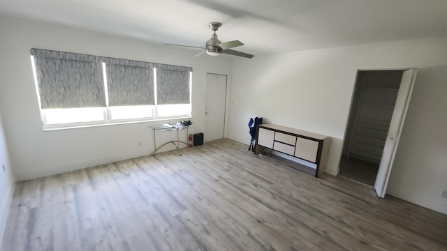 14516 Canalview Dr Unit B, Delray Beach, FL 33484 - unfurnished room featuring a ceiling fan and wood finished floors
