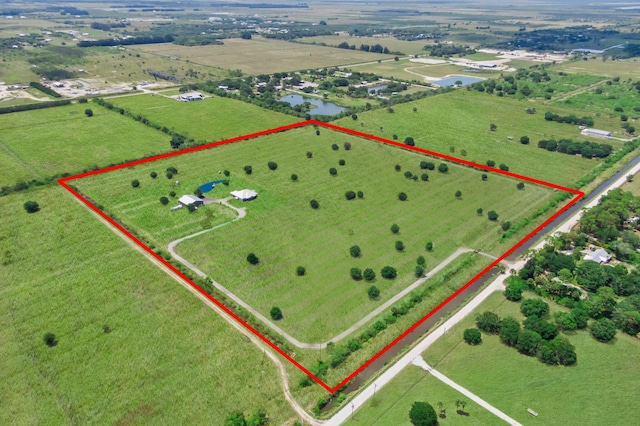 1545 Pulitzer Rd, Fort Pierce, FL 34945 - aerial view of sparsely populated area featuring property parcel outlined