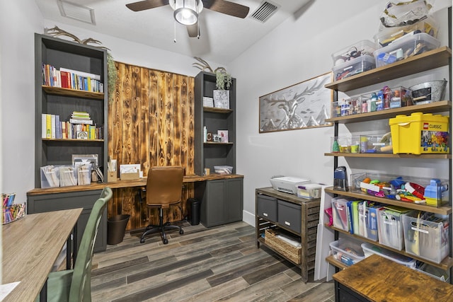 1545 Pulitzer Rd, Fort Pierce, FL 34945 - office space featuring wood finished floors and ceiling fan