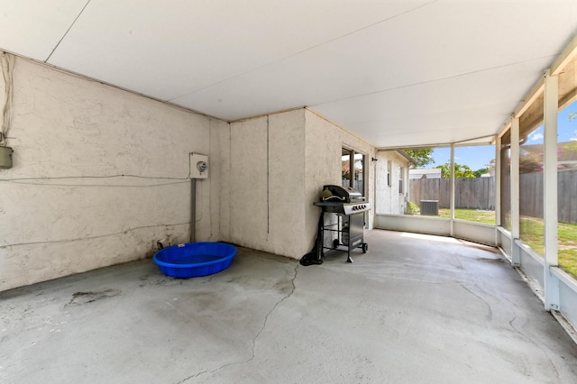 4755 Centurian Way, Greenacres, FL 33463 - view of patio / terrace with fence, central air condition unit, and grilling area