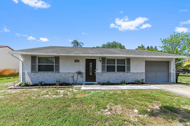 4755 Centurian Way, Greenacres, FL 33463 - ranch-style home featuring brick siding, stucco siding, and an attached garage