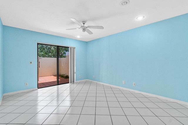 10535 Ladypalm Ln Unit B, Boca Raton, FL 33498 - unfurnished room featuring ceiling fan, baseboards, and recessed lighting