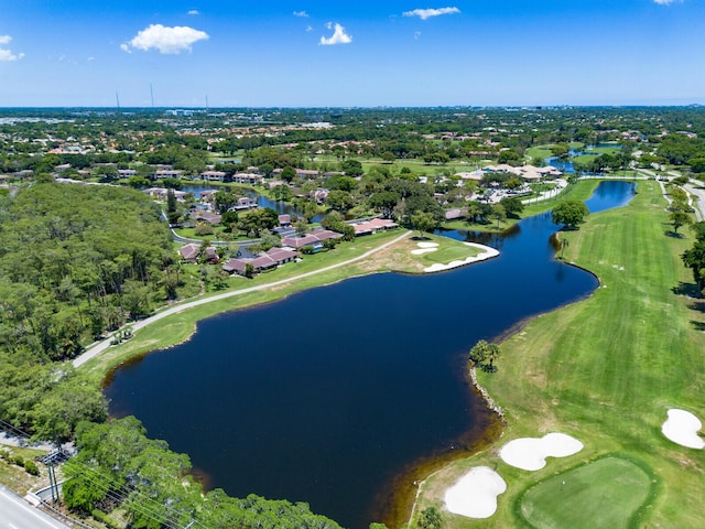 21188 Juego Cir Unit 17-A, Boca Raton, FL 33433 - aerial perspective of suburban area featuring a local golf course, a large body of water, and a tree filled landscape