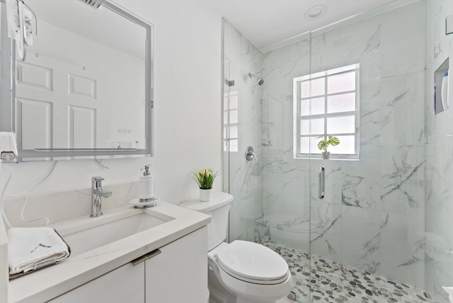 8237 Via Di Veneto, Boca Raton, FL 33496 - full bathroom with a marble finish shower, toilet, and vanity