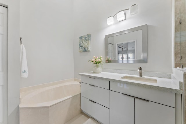 8237 Via Di Veneto, Boca Raton, FL 33496 - full bathroom featuring vanity and a garden tub