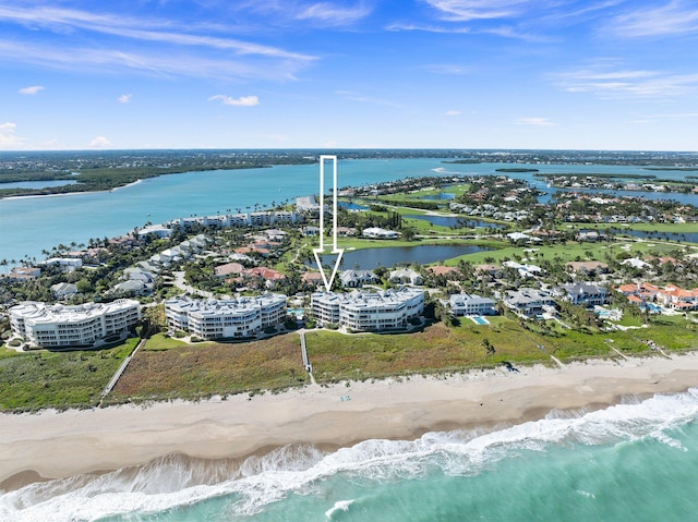 aerial view of expansive beach