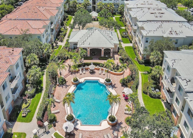 9857 Baywinds Dr Unit 9302, West Palm Beach, FL 33411 - drone / aerial view of a pool area
