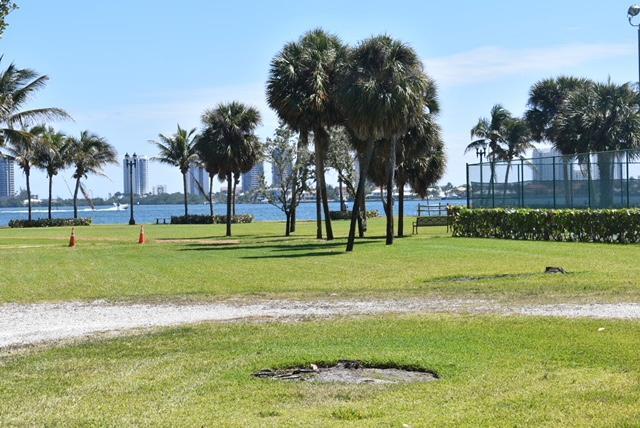 view of community with a water view