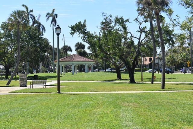 view of property's community featuring a gazebo and a lawn
