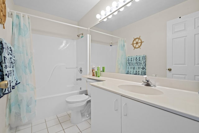 6527 Alheli, Fort Pierce, FL 34951 - full bath with tile patterned floors, toilet, shower / tub combo, and vanity