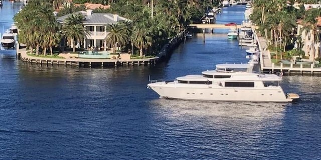 215 N Birch Rd Unit 8C, Fort Lauderdale, FL 33304 - dock area with a water view
