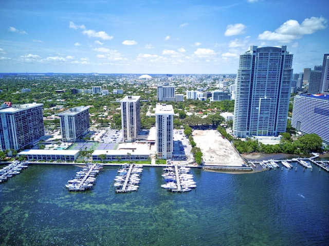 1865 Brickell Ave Unit A611, Miami, FL 33129 - view of urban area featuring numerous boat docks and a nearby body of water