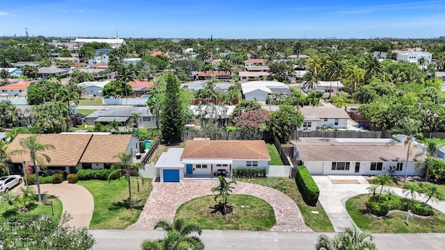 aerial view of residential area
