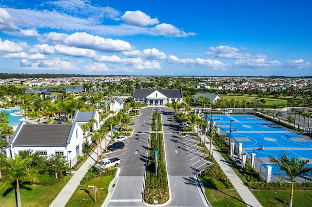 aerial view of residential area