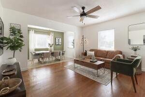 103 SE 5th Ave, Boynton Beach, FL 33435 - living room with wood finished floors and ceiling fan