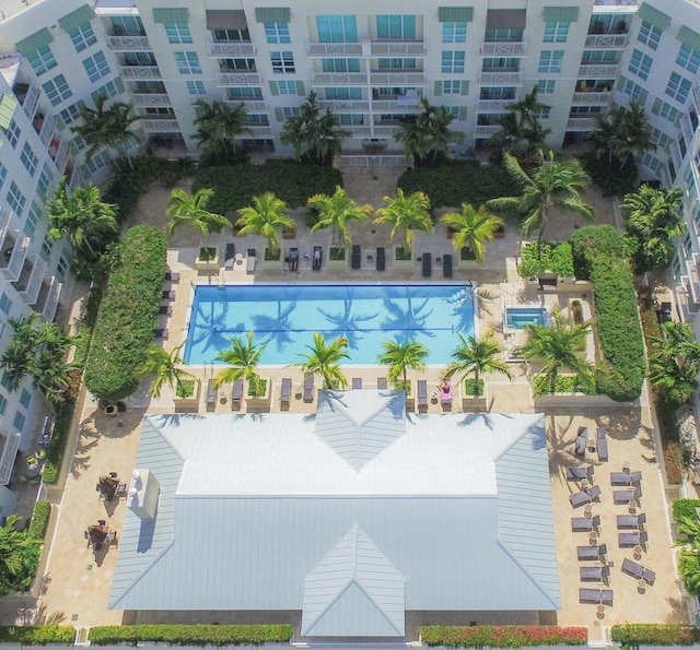 480 Hibiscus St Unit 709, West Palm Beach, FL 33401 - bird's eye view of a pool