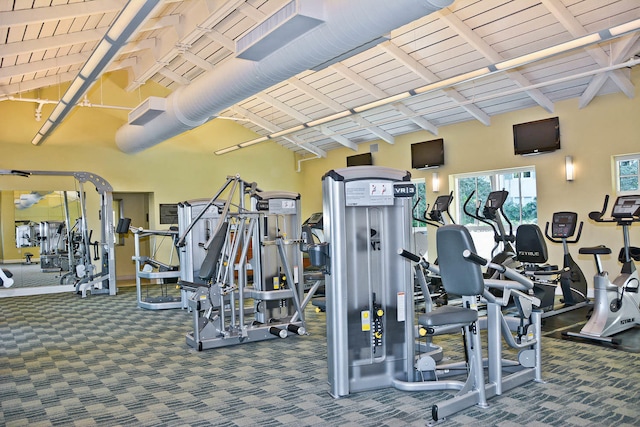 480 Hibiscus St Unit 709, West Palm Beach, FL 33401 - exercise room featuring carpet flooring