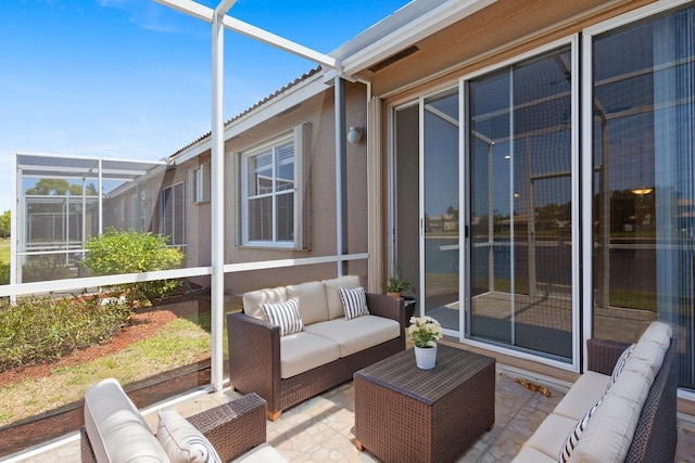 8623 Mangrove Cay, West Palm Beach, FL 33411 - sunroom with an outdoor hangout area