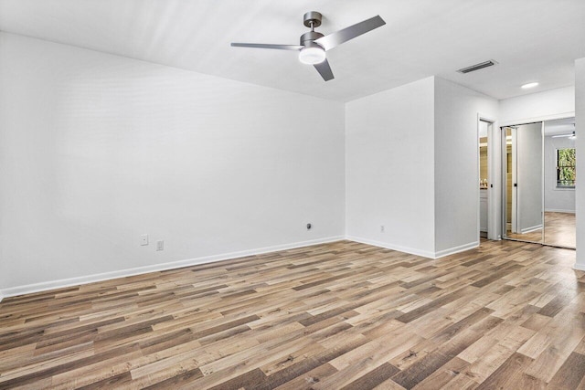 2920 SW 22nd Cir Unit C2, Delray Beach, FL 33445 - unfurnished room with wood finished floors, ceiling fan, and baseboards