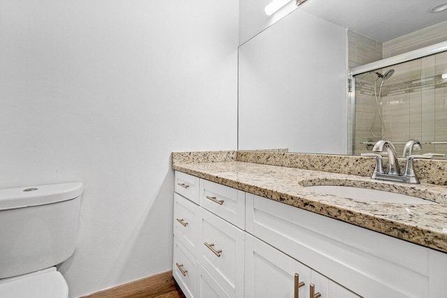 2920 SW 22nd Cir Unit C2, Delray Beach, FL 33445 - bathroom with toilet, a shower stall, and vanity